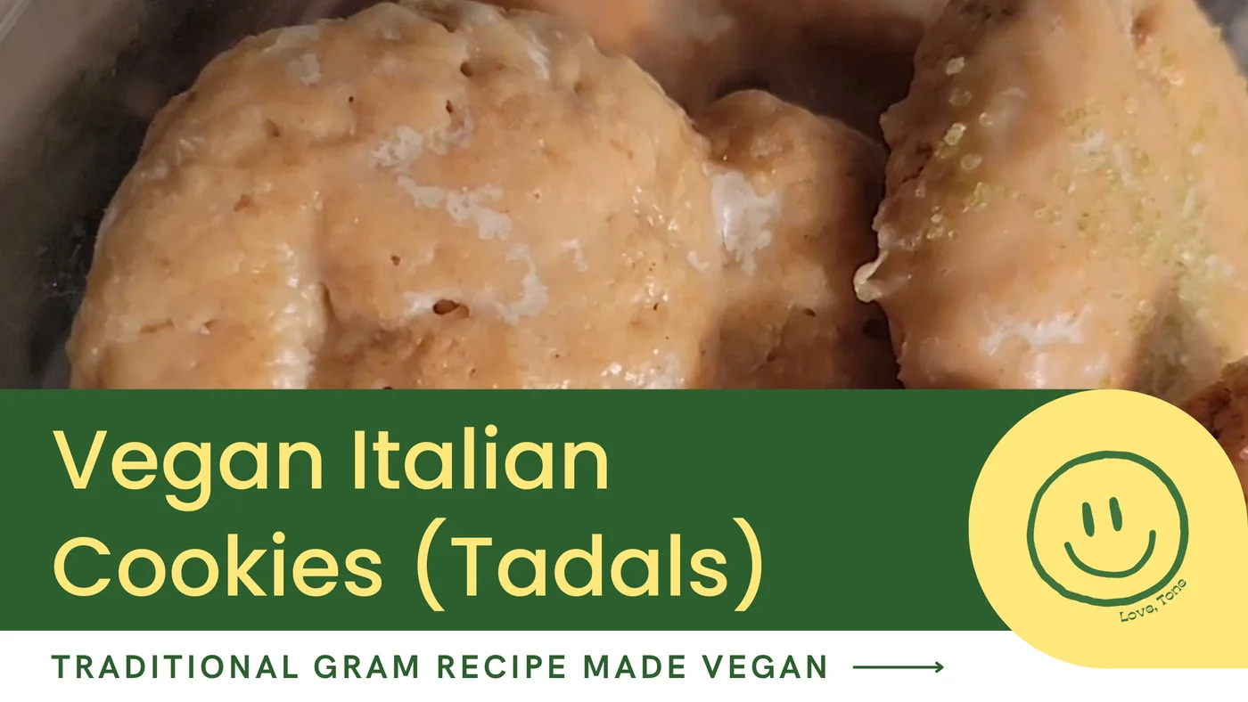 Plant Based Tone recipe visual for Great Gram’s Vegan Italian Christmas Cookies (Tarallis)